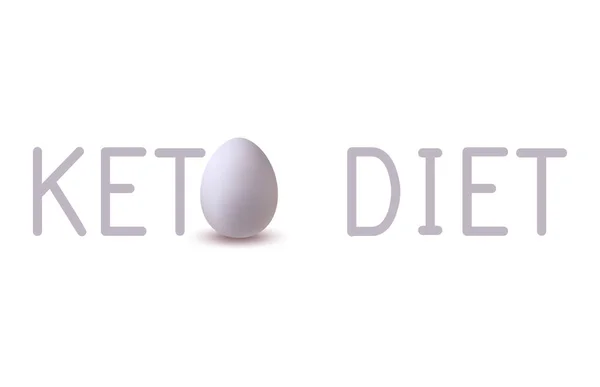 Кето Диета Яйцом Здоровое Питание Кетогенная Диета Низкий Уровень Углеводов — стоковый вектор