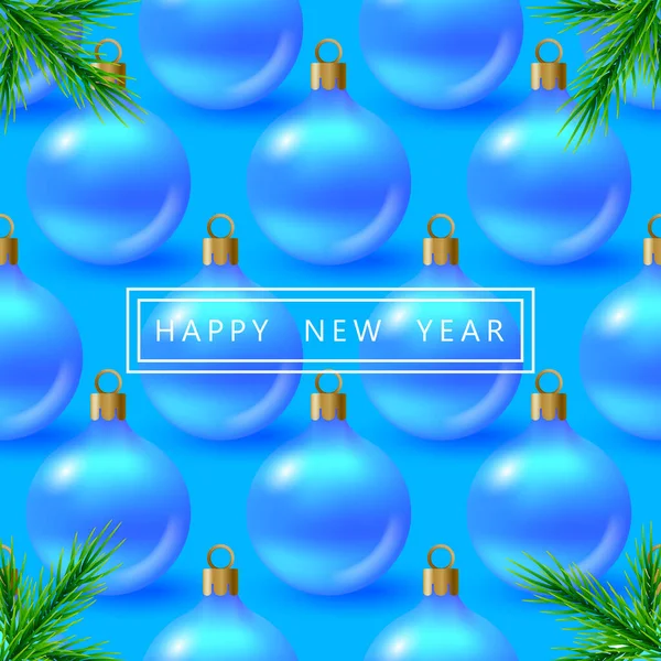 Fondo Bolas Navidad Colección Decoración Invierno Para Diseño Año Nuevo — Vector de stock