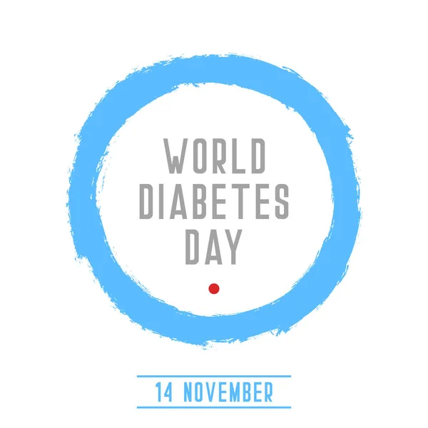 Всемирный День Борьбы Диабетом Синий Круг Медицинская Иллюстрация Здравоохранение Ноября — стоковый вектор