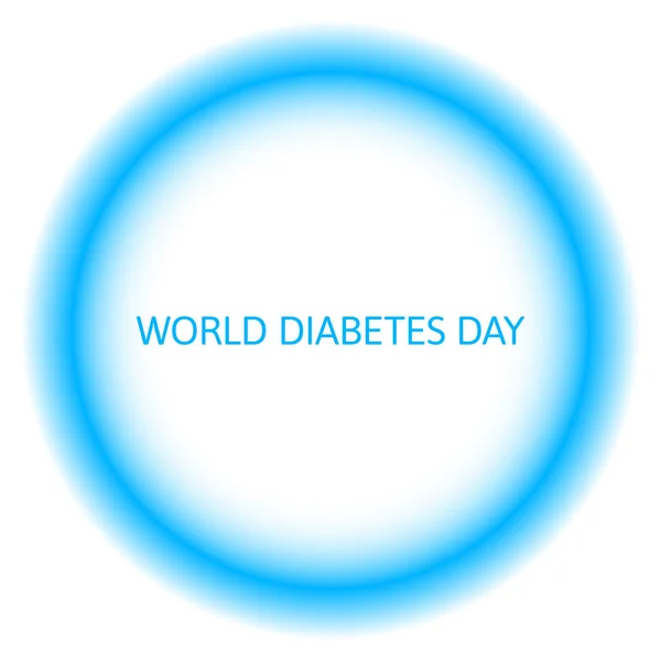 Dia Mundial Diabetes Círculo Azul Ilustração Médica Saúde Novembro — Vetor de Stock