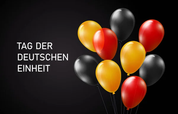 Γερμανία Χαρούμενη Ημέρα Ενότητας Ευχετήρια Κάρτα Ημέρα Γερμανικής Ενότητας Tag — Διανυσματικό Αρχείο