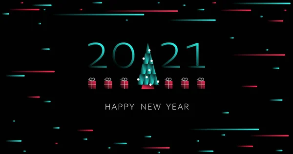 - Mutlu yıllar. 2021 tatil tasarımı. Yılbaşı ağacı ile 2021 yılbaşı geçmişi. TikTok, tik tok. Tatil TikTok geçmişi. Işık. Gelecekçi mavi eğimli vektör siyah arkaplan
