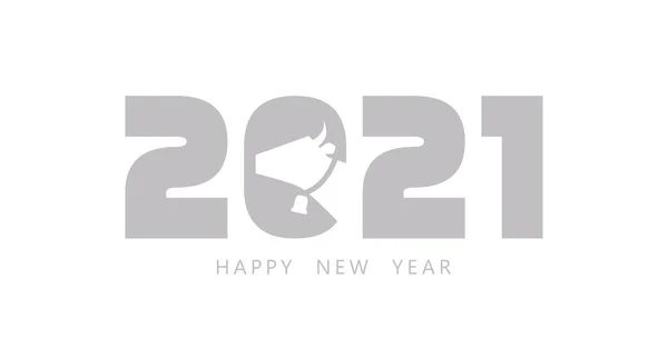 Año Nuevo Chino 2021 Año Nuevo Signo Horóscopo Buey Metálico — Archivo Imágenes Vectoriales