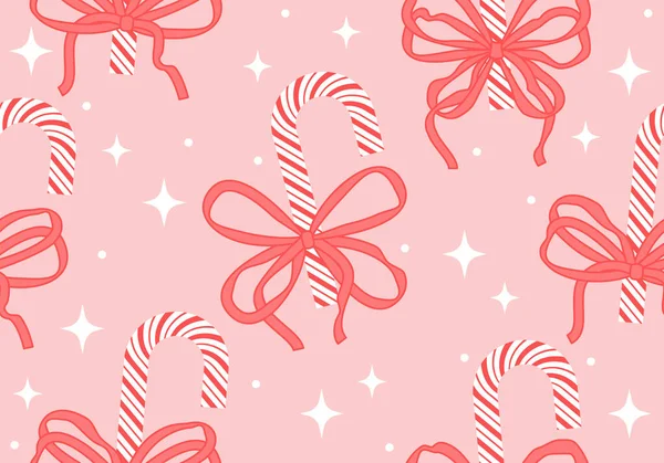 Şeker Çubuğu deseni. Kusursuz Noel tasarımı. Vektör illüstrasyonu