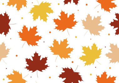 Uçan akçaağaç yaprakları ile soyut sonbahar kusursuz desen