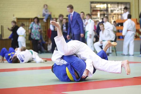 Harcos judo a versenyben — Stock Fotó