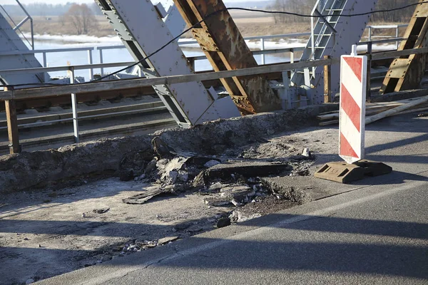 Travaux de construction du pont — Photo