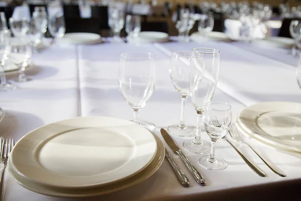 Served tables ready for guests — Stock Photo, Image