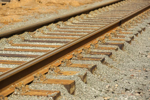 Spårvagnsanläggning Järnvägsinstallation — Stockfoto
