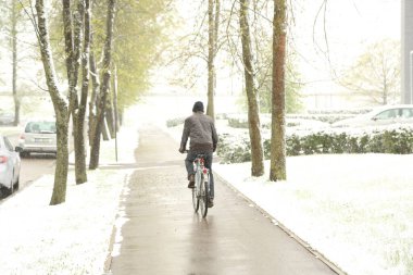 DAUGAVPILS, LATVIA - 12 Mayıs 2020: Daugavpils (Letonya)