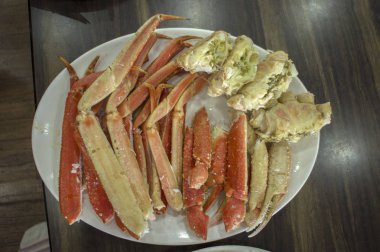 Kırmızı kral yengeçler, Busan, Korea, Asya,