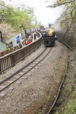 Eski kafalı tren alişan, Chiayi, Tayvan