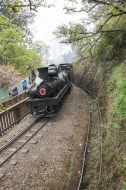 Eski kafalı tren alişan, Chiayi, Tayvan