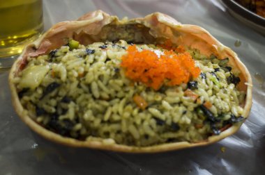 Yengeç krem, Fried Rice, Busan, Korea, Asya,