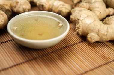 Arka plan, zencefil çayı kapa