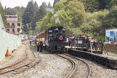 Eski kafalı tren alişan, Chiayi, Tayvan