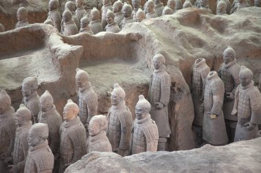 Lintong, Qin Shi Huang'ın mezarı, pişmiş toprak, Çin, Shaanxi Eyaleti