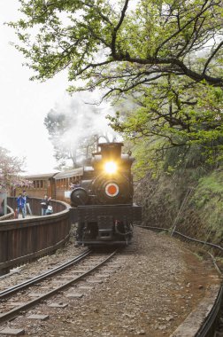 Eski kafalı tren alişan, Chiayi, Tayvan