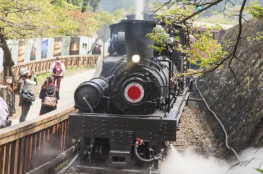 Eski kafalı tren alişan, Chiayi, Tayvan