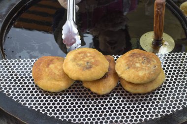 Kahverengi şeker kek, Busan, Korea, Asya,