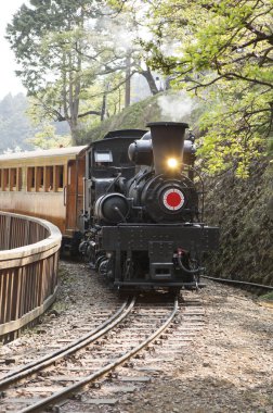 Eski kafalı tren alişan, Chiayi, Tayvan