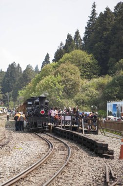 Eski kafalı tren alişan, Chiayi, Tayvan