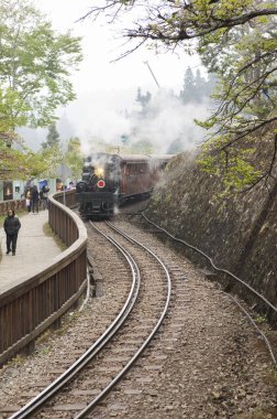 Eski kafalı tren alişan, Chiayi, Tayvan