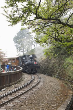 Eski kafalı tren alişan, Chiayi, Tayvan