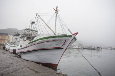 Balıkçılık Limanı, Arka planda Balıkçılık Sanayi, yakın çekim