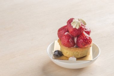 Meyve tart, tatlı arka plan üzerinde yakın