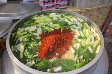 Domuz pirzolası çorba, güveç, Busan, Korea, Asya,