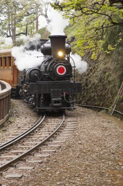 Eski kafalı tren alişan, Chiayi, Tayvan