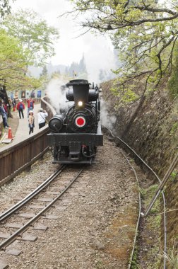 Eski kafalı tren alişan, Chiayi, Tayvan
