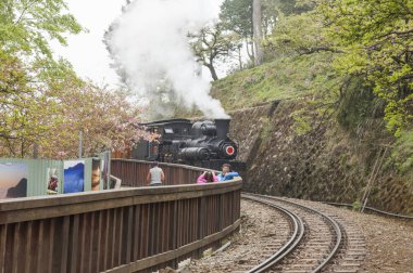 Eski kafalı tren alişan, Chiayi, Tayvan