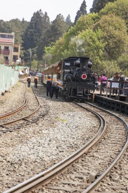 Eski kafalı tren alişan, Chiayi, Tayvan