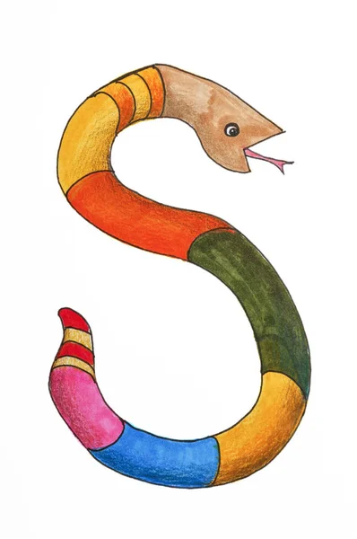 Serpiente Carta Ilustración —  Fotos de Stock