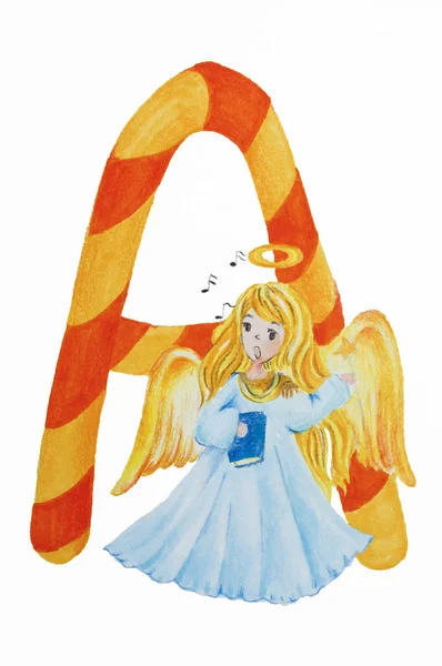 Angel Letter Illustration — 图库照片