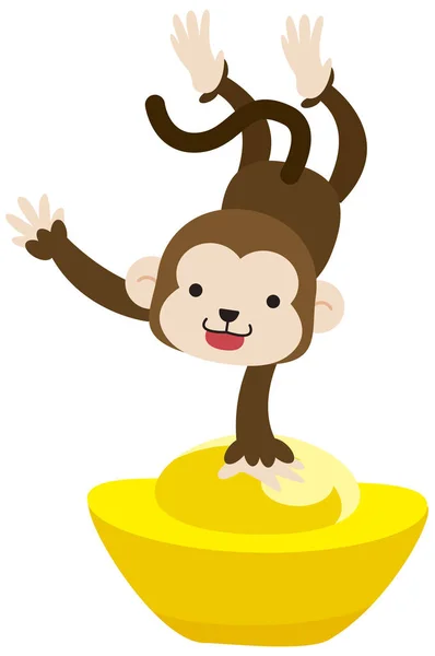 Monkey Illustration Monkey Белом Фоне — стоковое фото