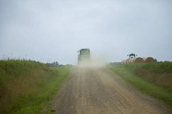 Tractor Haystack Japan Asia — Stock Photo, Image