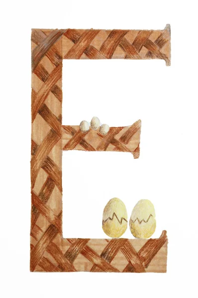 Letter Egg Illustration — Stock Photo, Image