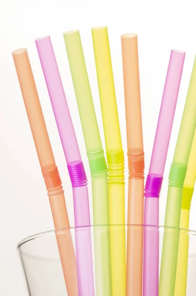 Bright Drinking Straws Background — Stock Photo, Image