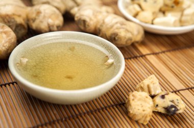 Arka plan, zencefil çayı kapa