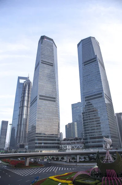 Edificio Uffici Scena Urbana Lujiazui Shanghai Cina — Foto Stock