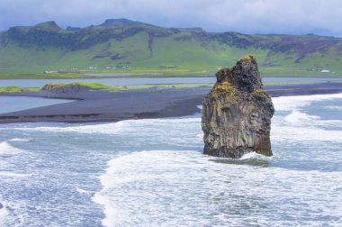Kirkjufjara Beach, Black Beach, bazalt, İzlanda, Europe