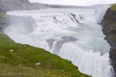 İzlanda, Avrupa, Gullfoss Falls,