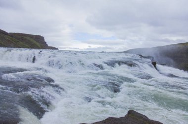 İzlanda, Avrupa, Gullfoss Falls,