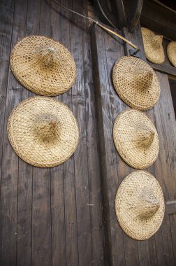 Asya tarzı konik şapkalar, Wuyuan, Jiangxi eyaletinin