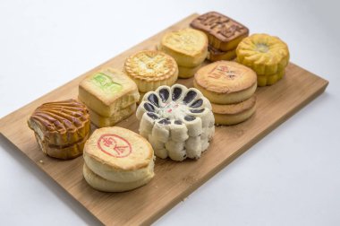 Lezzetli Çin lotus tohum mooncakes yapıştırın