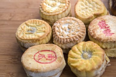 Lezzetli Çin lotus tohum mooncakes yapıştırın