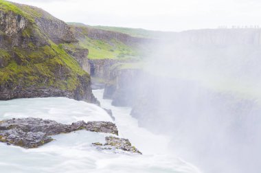 İzlanda, Avrupa, Gullfoss Falls,